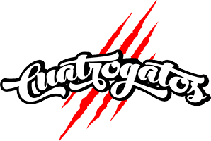 Logotipo fondo transparente del grupo Cuatrogatos de Cartagena, Murcia
